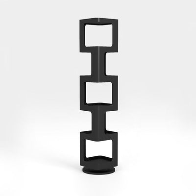 Contemporary Creative Square Iron Rotatable Bookshelf 4/5/6-Tier For Living Room
