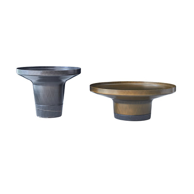 Round Sculptural Natural Marble Bronze Metal Coffee Table - Nordic Combination Accent Table For Living Room