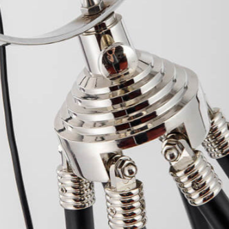 Lampadaire sur trépied en fer de style industriel contemporain à 1 lumière pour salon et chambre 