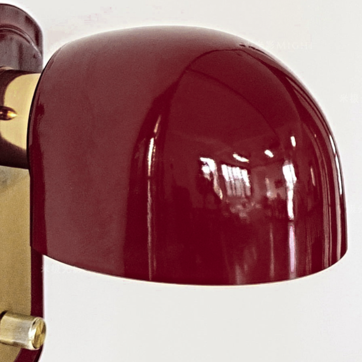 Modern Mid-Century Dome Metal Glass 1-Light Wall Sconce Lamp For Bedroom