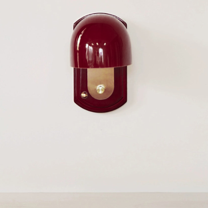 Modern Mid-Century Dome Metal Glass 1-Light Wall Sconce Lamp For Bedroom