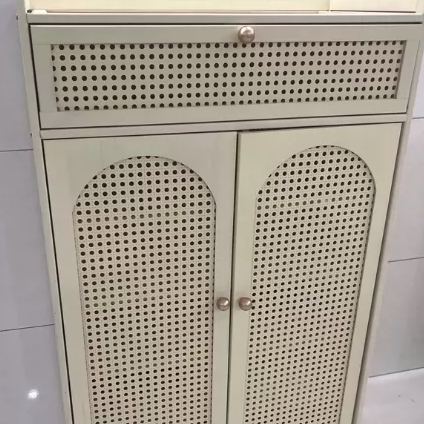 Modern Minimalist Nan Bamboo ABS MDF Rectangular Shoe Storage 8-Tier For Entryway