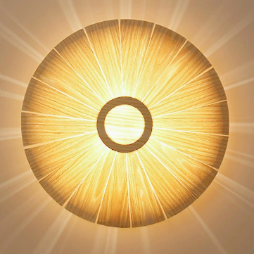 Traditional Vintage Round Cherry Veneer Oak Veneer 1-Light Wall Sconce Lamp For Dining Room