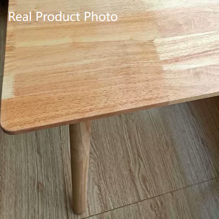 Modern Minimalist Rectangular Rubberwood Dining Table For Dining Room