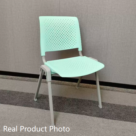 Chaise de bureau empilable en plastique creux à pieds en aluminium pour la maison moderne 