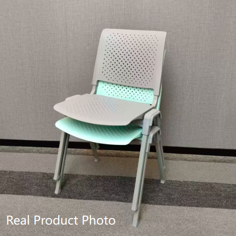 Chaise de bureau empilable en plastique creux à pieds en aluminium pour la maison moderne 