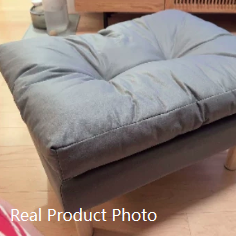 Contemporary Scandinavian Rectangular Snowflake Technology Cloth Velvet Plywood Low Stool Footstool For Living Room