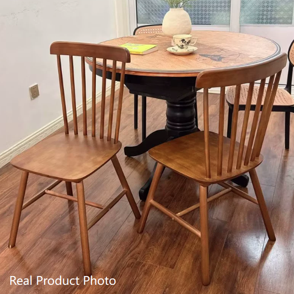 Traditional Vintage Square Rubberwood Plywood Dining Chair Backrest For Dining Room