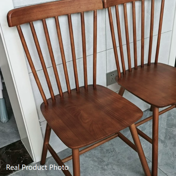 Traditional Vintage Square Rubberwood Plywood Dining Chair Backrest For Dining Room