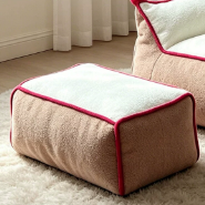 Pouf carré en laine d&