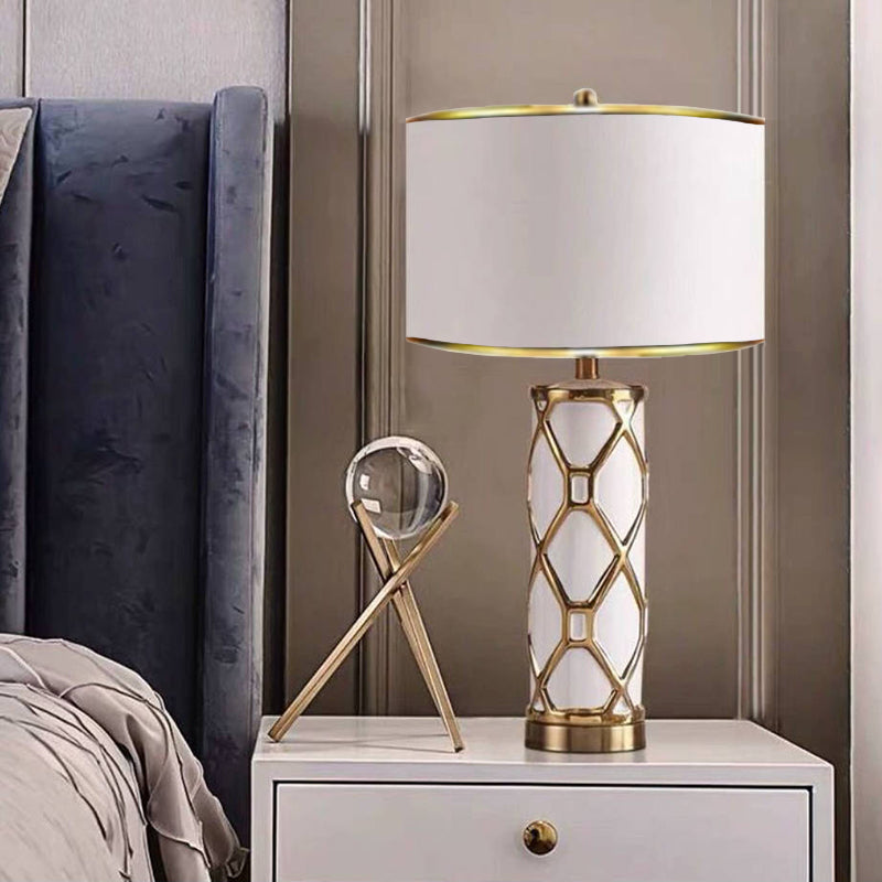 Lampe de table en céramique Nordic Light Luxury à 1 lumière 
