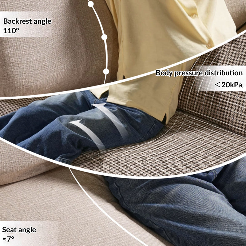 Klassisches Hahnentrittmuster Birkenholz Sofa – Minimalistisches, dezentes, elegantes Sofa mit 3/4 Sitzplätzen für das Wohnzimmer 