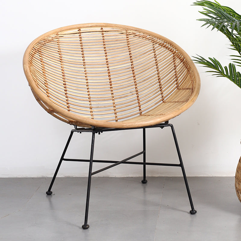 Circular Wrap-Around Rattan Chair - Ergonomic Comfort Hand-Woven &amp; Breathable Chair For Garden