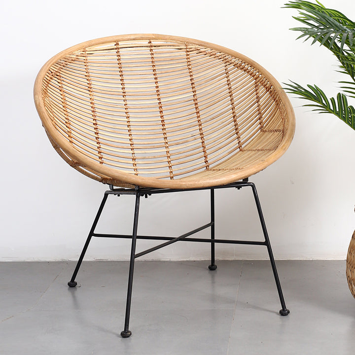 Circular Wrap-Around Rattan Chair - Ergonomic Comfort Hand-Woven &amp; Breathable Chair For Garden