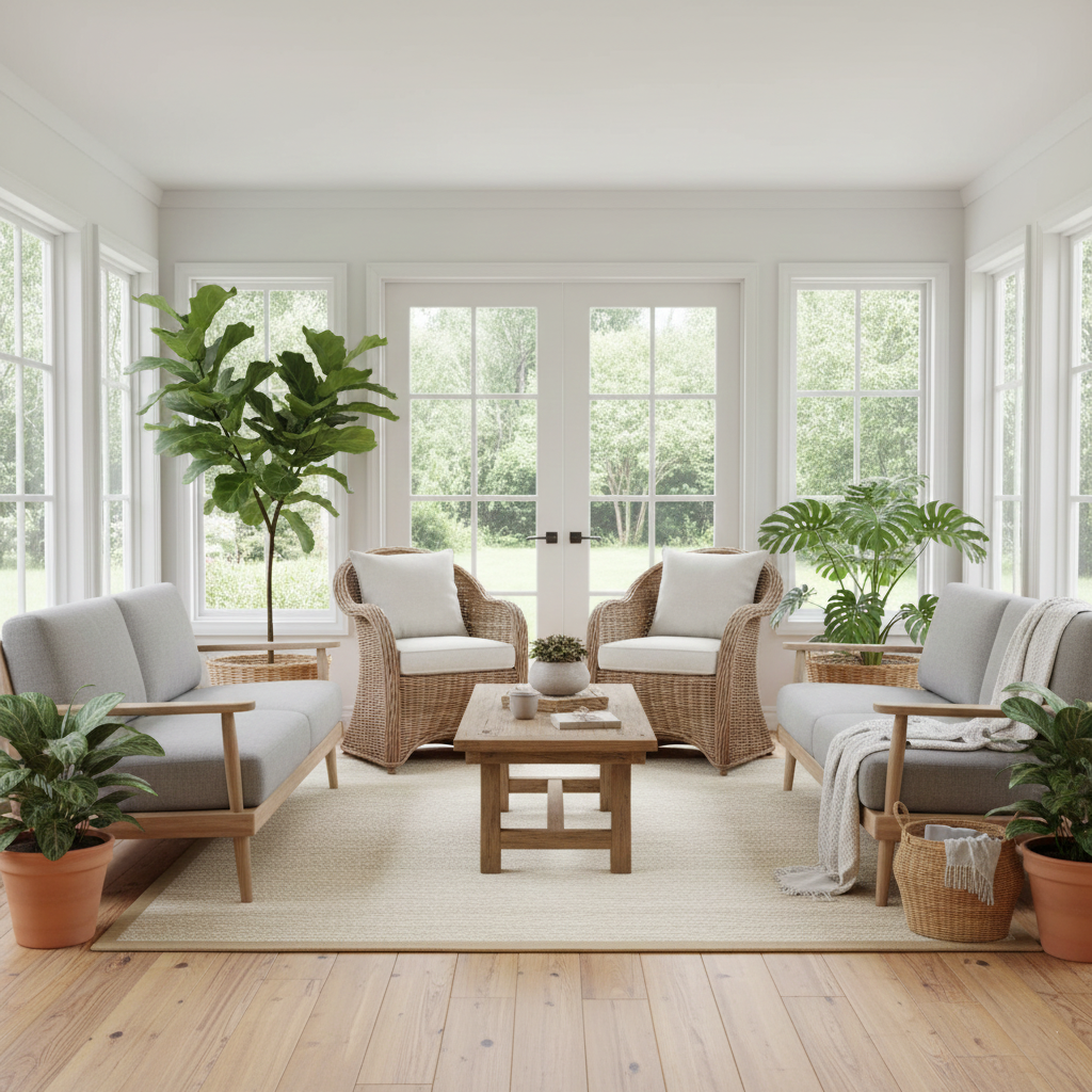 Chaise tressée en rotin de qualité supérieure - Chaise de salle à manger bohème aux courbes fantaisistes, tissée à la main, pour salle à manger et jardin 