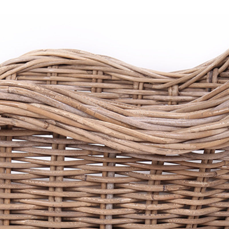 Chaise tressée en rotin de qualité supérieure - Chaise de salle à manger bohème aux courbes fantaisistes, tissée à la main, pour salle à manger et jardin 