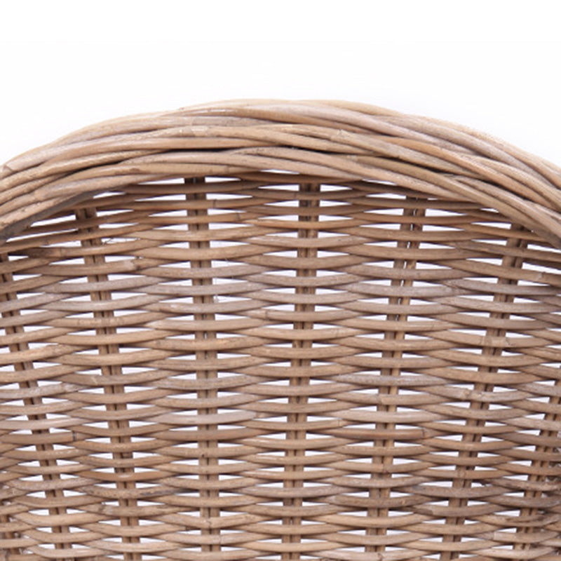 Chaise tressée en rotin de qualité supérieure - Chaise de salle à manger bohème aux courbes fantaisistes, tissée à la main, pour salle à manger et jardin 