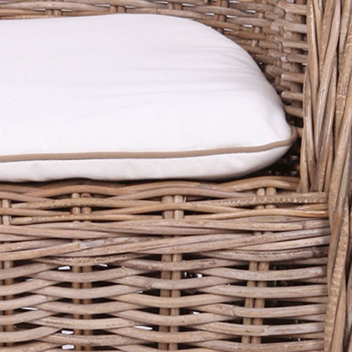 Chaise tressée en rotin de qualité supérieure - Chaise de salle à manger bohème aux courbes fantaisistes, tissée à la main, pour salle à manger et jardin 