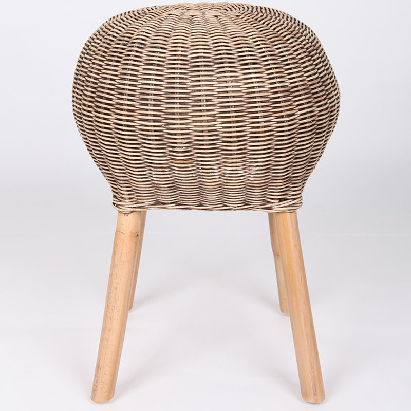 Banc à chaussures traditionnel en rotin naturel chinois - tabouret à chaussures tambour fait main pour salon 