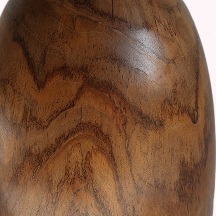 Traditional Bowl Shaped Top Coffee Table - Teak Wood Sculptural End Table For Living Room