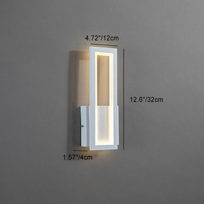 Moderne minimalistische rechteckige LED-Wandleuchte aus Acryl in Volltonfarbe 