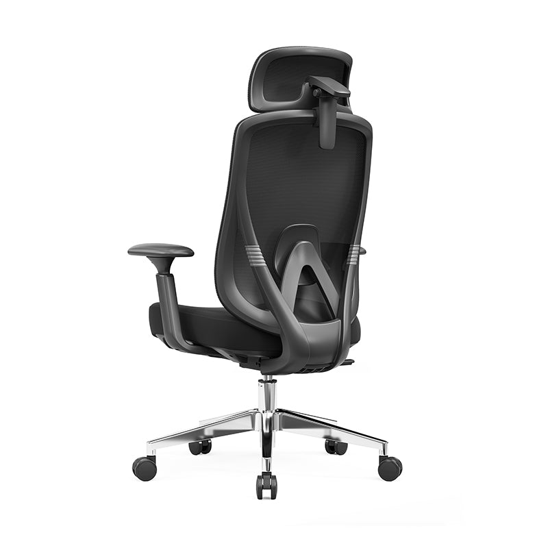 Modern Minimalist High-Back Mesh Executive Desk Chair - 4D Adjustable Headrest &amp; Lumbar Support Silent Caster Ergonomic Office Chair For Home Office