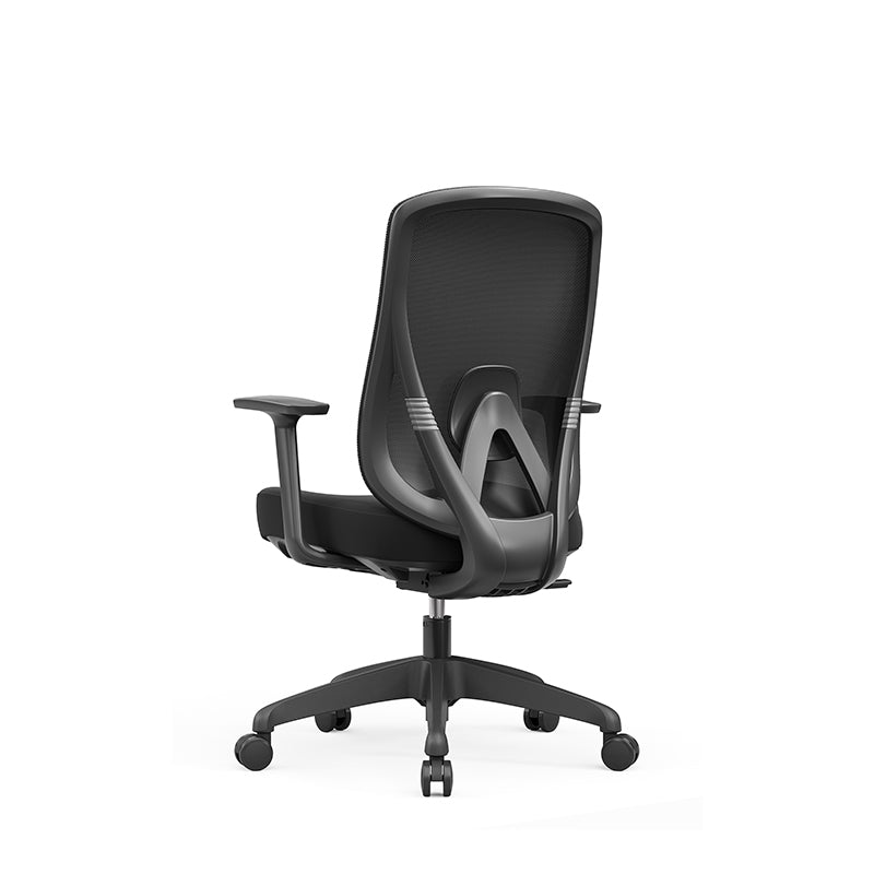 Modern Minimalist Mid-Back Mesh Office Chair - Adaptive Lumbar Support Tilt Adjustment Silent Casters Desk Chair For Home Office