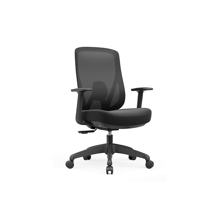 Modern Minimalist Mid-Back Mesh Office Chair - Adaptive Lumbar Support Tilt Adjustment Silent Casters Desk Chair For Home Office