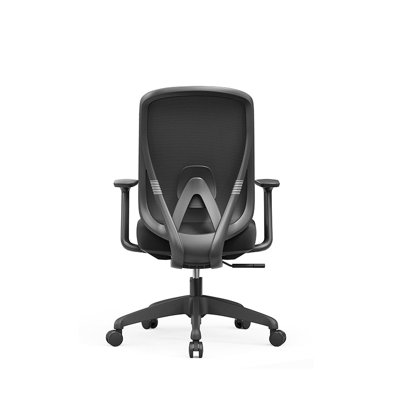 Modern Minimalist Mid-Back Mesh Office Chair - Adaptive Lumbar Support Tilt Adjustment Silent Casters Desk Chair For Home Office