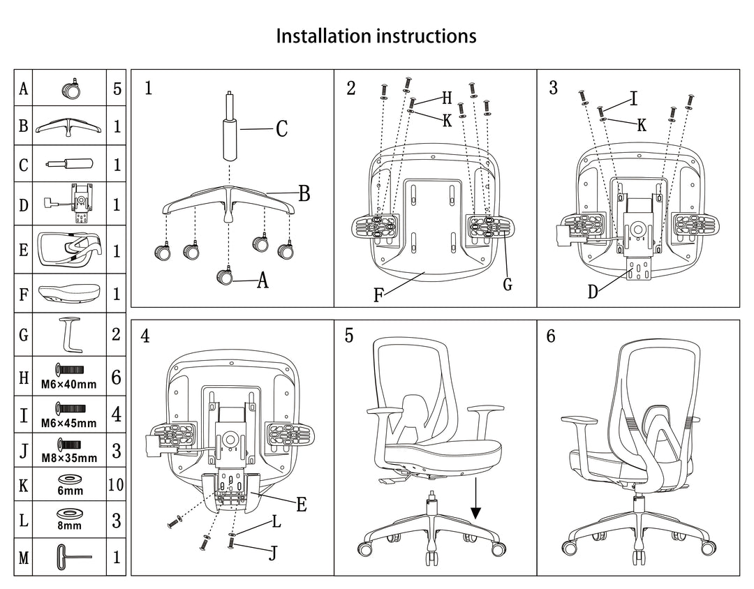 Modern Minimalist Mid-Back Mesh Office Chair - Adaptive Lumbar Support Tilt Adjustment Silent Casters Desk Chair For Home Office