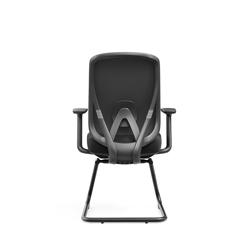 Silla de recepción con lazo minimalista y elegante - silla de escritorio con malla transpirable y cojín de alivio de presión de esponja de alta resiliencia para oficina en casa 