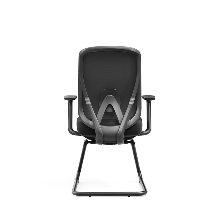 Silla de recepción con lazo minimalista y elegante - silla de escritorio con malla transpirable y cojín de alivio de presión de esponja de alta resiliencia para oficina en casa 