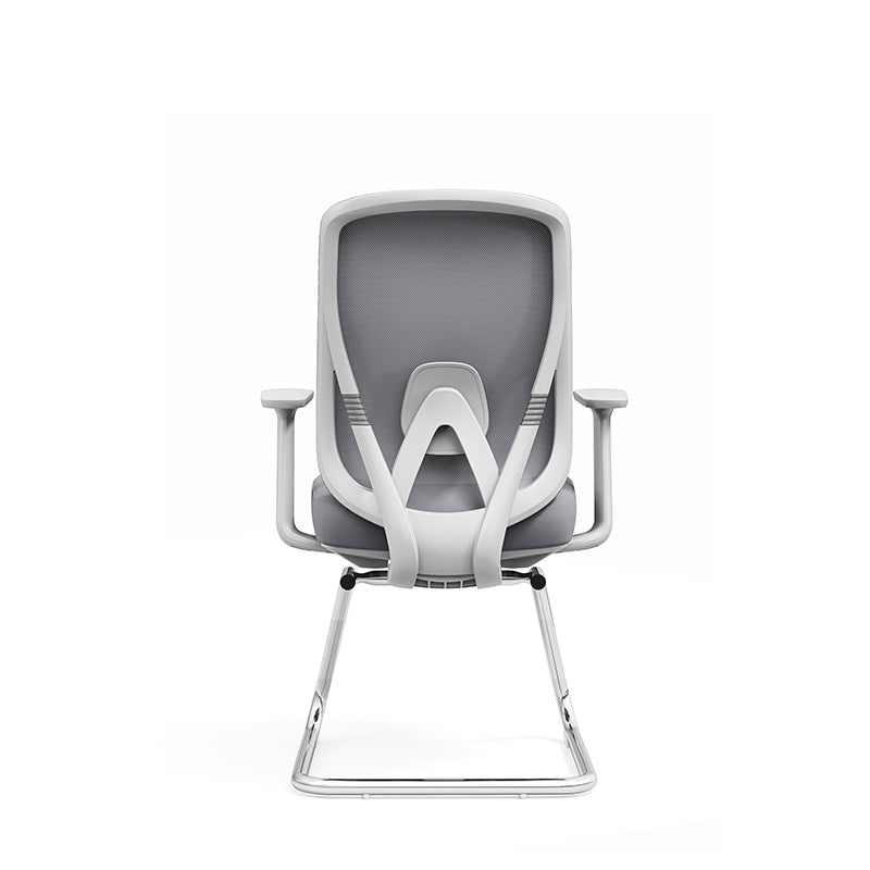 Modern Minimalist Mesh Bow Reception Chair - Tear-Resistant Mesh &amp; Lumbar Support Business Use Desk Chair For Home Office