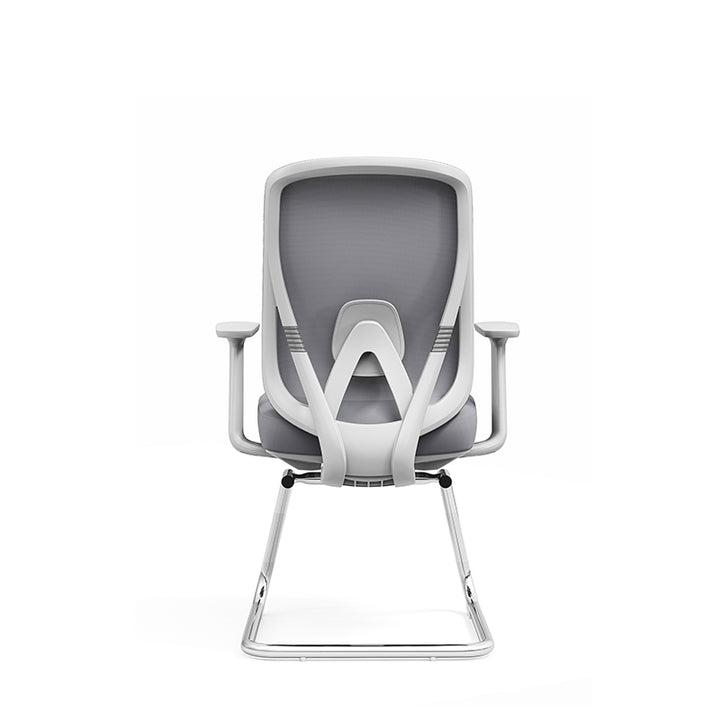 Modern Minimalist Mesh Bow Reception Chair - Tear-Resistant Mesh &amp; Lumbar Support Business Use Desk Chair For Home Office