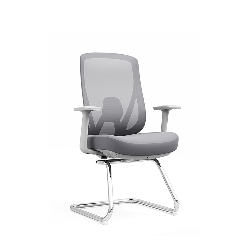 Modern Minimalist Mesh Bow Reception Chair - Tear-Resistant Mesh &amp; Lumbar Support Business Use Desk Chair For Home Office