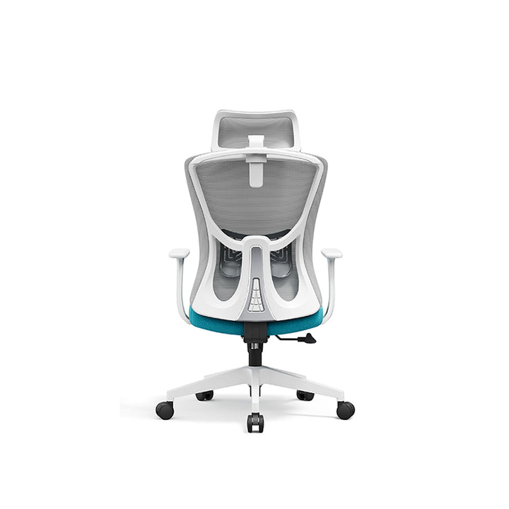Modern Minimalist High-Back Mesh Office Chair - Adjustable Headrest Ergonomic Lumbar Support Silent Casters Desk Chair For Home Office