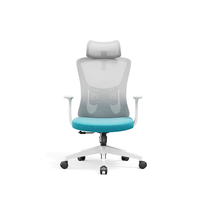 Modern Minimalist High-Back Mesh Office Chair - Adjustable Headrest Ergonomic Lumbar Support Silent Casters Desk Chair For Home Office