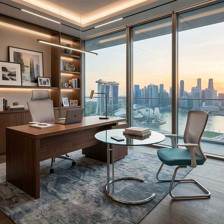 Modern Minimalist Mesh Cantilever Reception Chair - Breathable Backrest Ergonomic Lumbar Support Business-Ready Versatile Design Desk Chair For Home Office