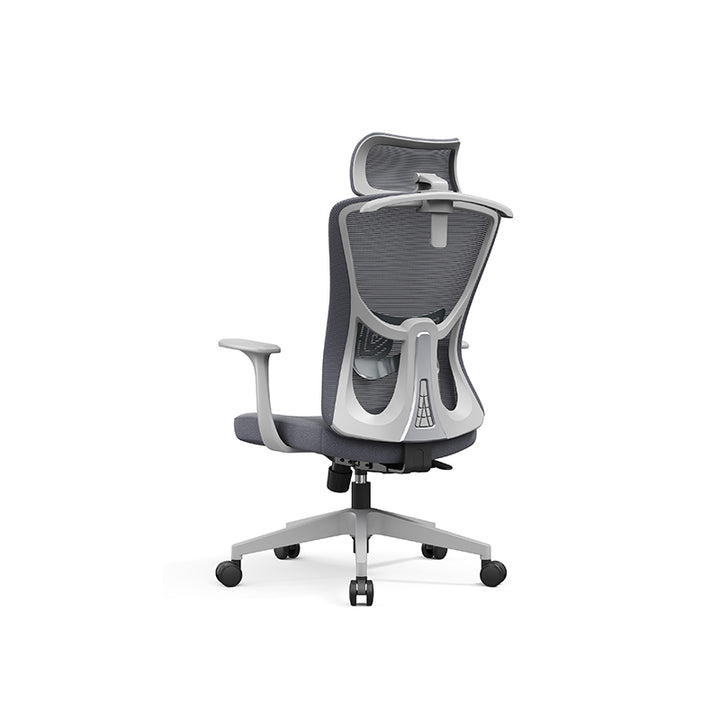 Modern Minimalist High-Back Mesh Staff Office Chair - Adjustable Headrest With Hanger Silent Casters Desk Chair For Home Office