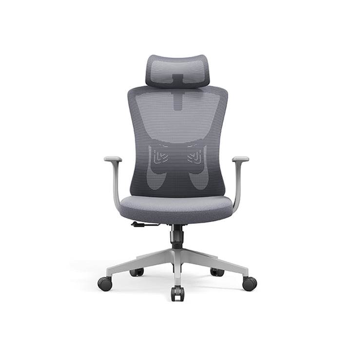 Modern Minimalist High-Back Mesh Staff Office Chair - Adjustable Headrest With Hanger Silent Casters Desk Chair For Home Office