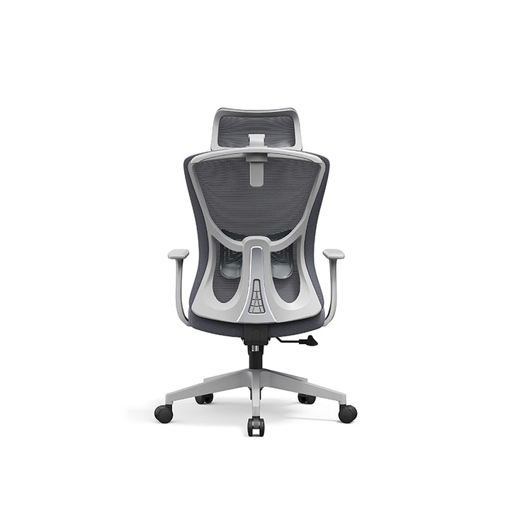 Modern Minimalist High-Back Mesh Staff Office Chair - Adjustable Headrest With Hanger Silent Casters Desk Chair For Home Office