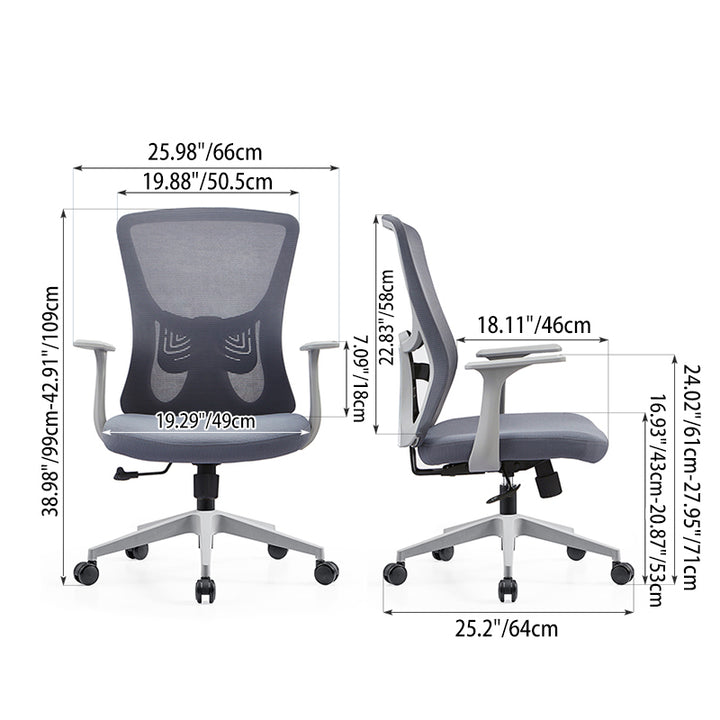 Minimalist Reinforced Mesh Desk Chair - Durable PP Base & Breathable Backrest Cost-Effective Seating Office Chair For Home Office