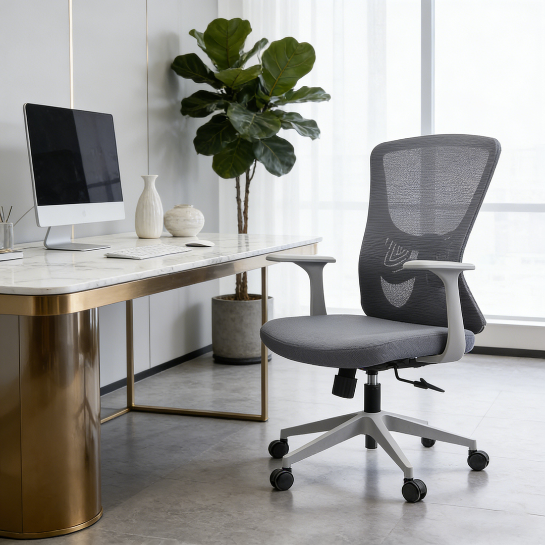 Minimalist Reinforced Mesh Desk Chair - Durable PP Base &amp; Breathable Backrest Cost-Effective Seating Office Chair For Home Office