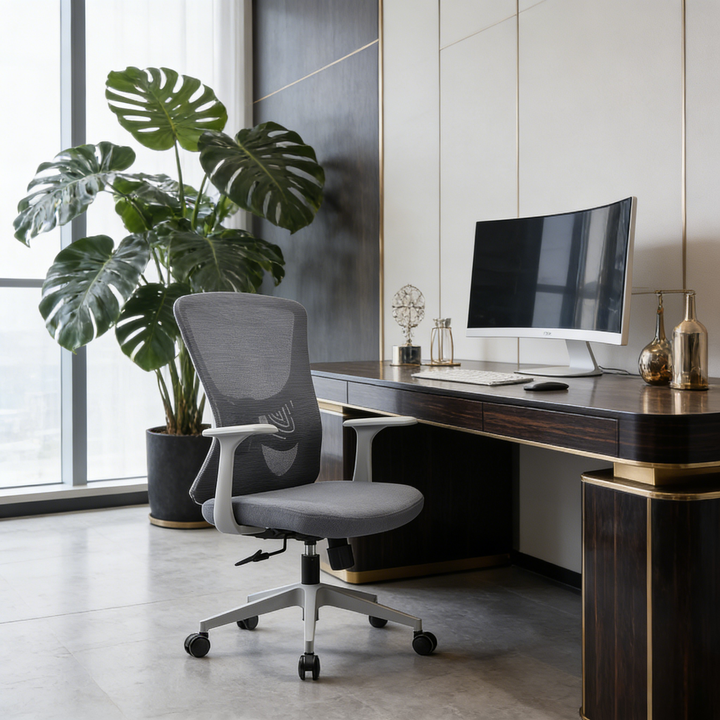 Minimalist Reinforced Mesh Desk Chair - Durable PP Base &amp; Breathable Backrest Cost-Effective Seating Office Chair For Home Office