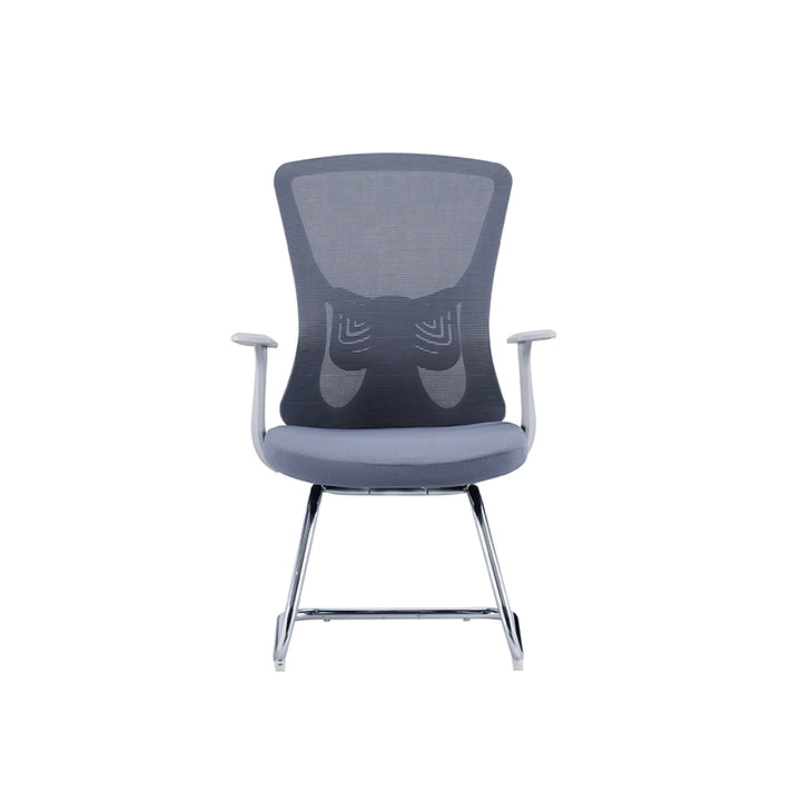 Modern Minimalist Mesh Cantilever Reception Chair - Breathable Mesh Ergonomic Electroplated Steel Frame Office Chair For Home Office