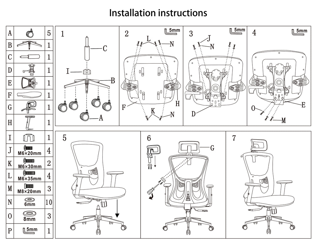 Modern Minimalist High-Back Mesh Executive Chair - High-Load Electroplated Base &amp; Silent Casters Ergonomic Office Chair For Home Office