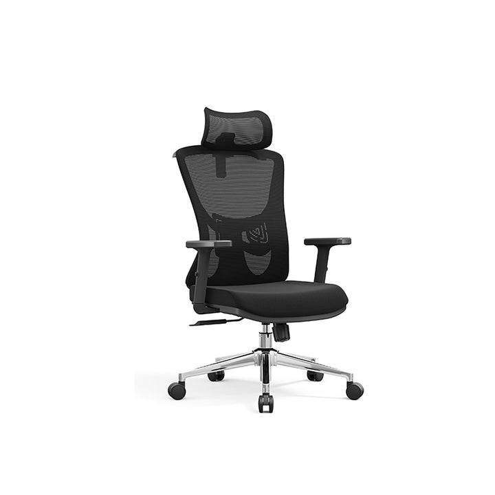 Modern Minimalist High-Back Mesh Executive Chair - High-Load Electroplated Base &amp; Silent Casters Ergonomic Office Chair For Home Office