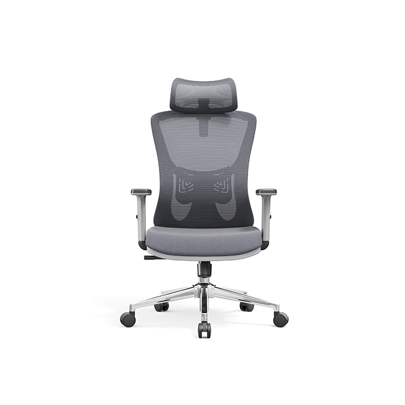 Modern Stylish High-Back Manager Office Chair - Soft Fixed Lumbar Support Electroplated Base Ergonomic Executive Chair For Home Office