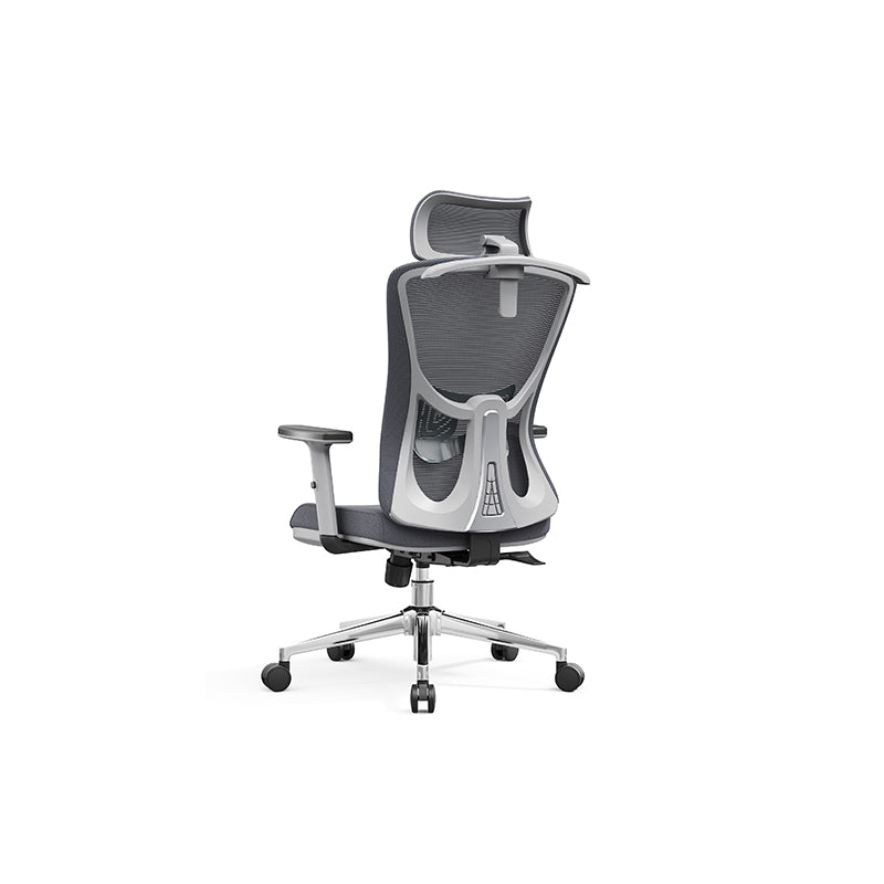 Modern Stylish High-Back Manager Office Chair - Soft Fixed Lumbar Support Electroplated Base Ergonomic Executive Chair For Home Office