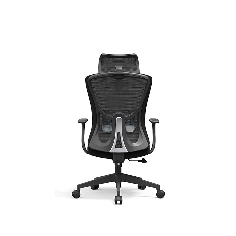 Versatile Minimalist Design High-Back Mesh Staff Chair - Soft Contoured Lumbar Support Office Chair For Home Office